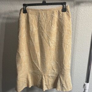 Le Suit Tan Pencil Skirt